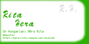 rita hera business card