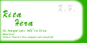 rita hera business card